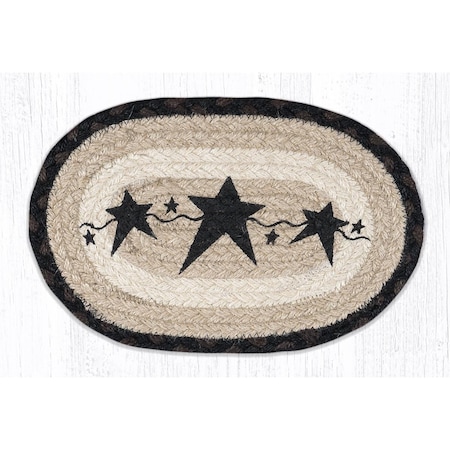 Capitol Importing 75 X 11 In OMSP313 Primitive Star Black Printed Oval Swatch